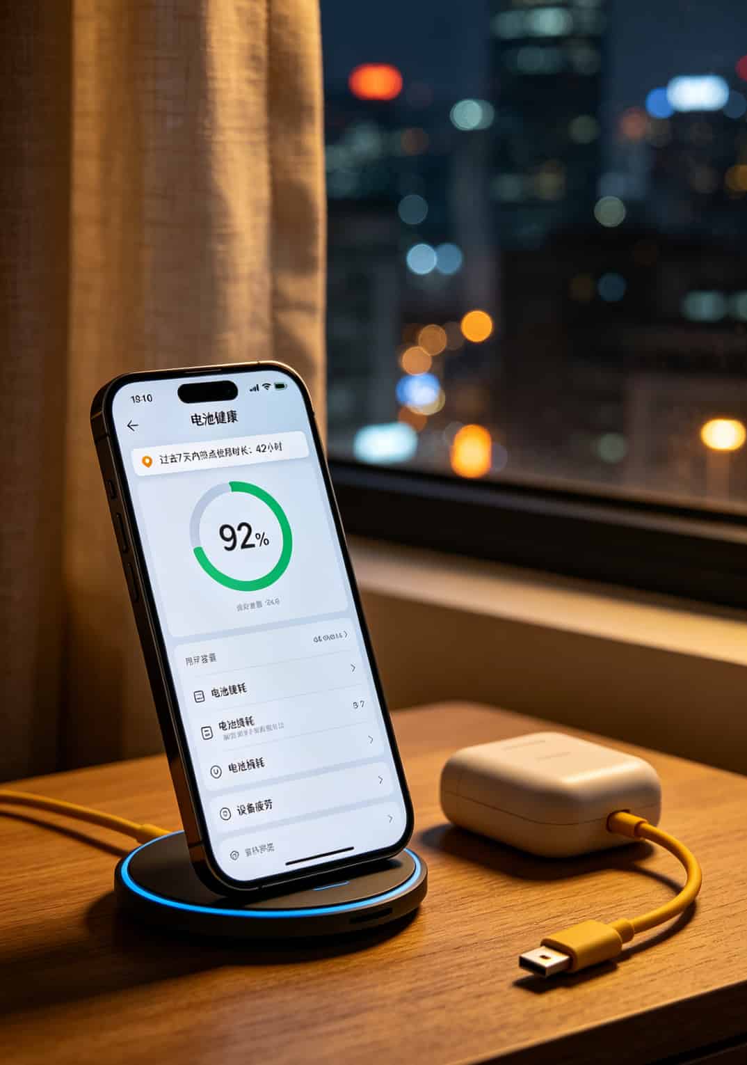 租房没宽带?我拿华硕随身WiFi试了5张5g超级流量卡,月省100块 手机电池健康度截图显示92%