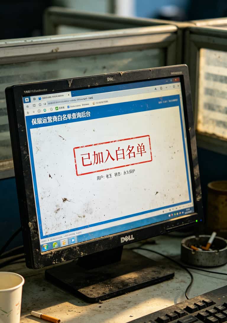 一个卖对讲机的前贩子跟你唠唠,公网对讲机流量卡到底咋选不踩坑(2025防坑版) 假冒的白名单查询后台截图,界面粗糙像是用Excel做的