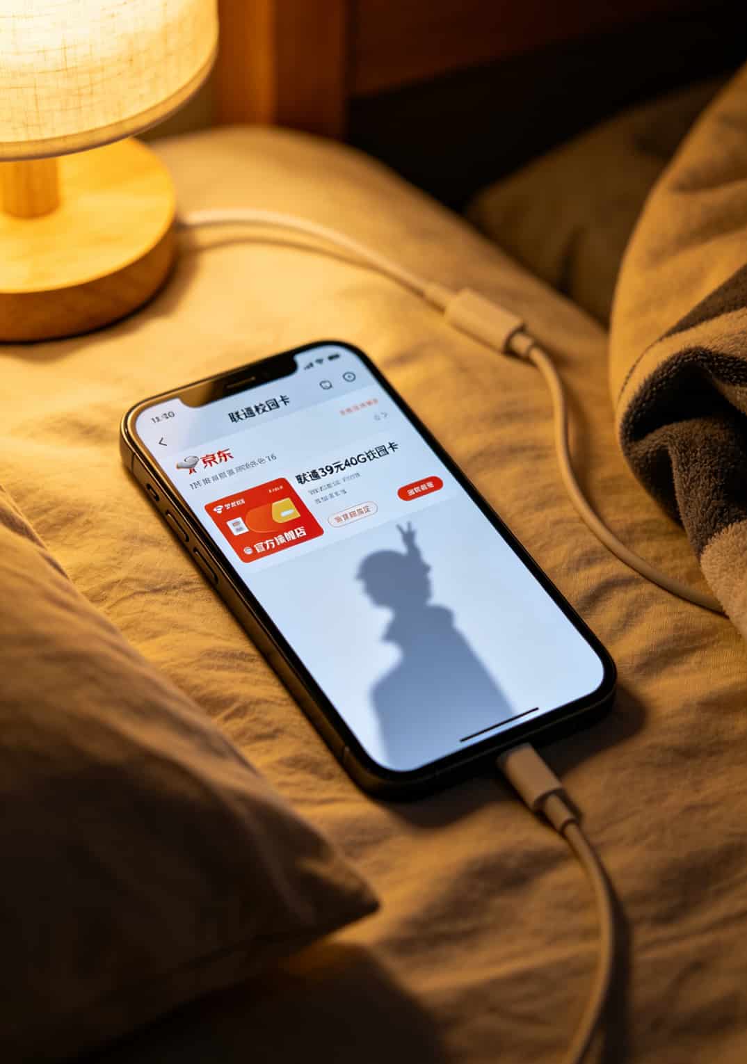 京东App“联通校园卡”搜索结果页截图