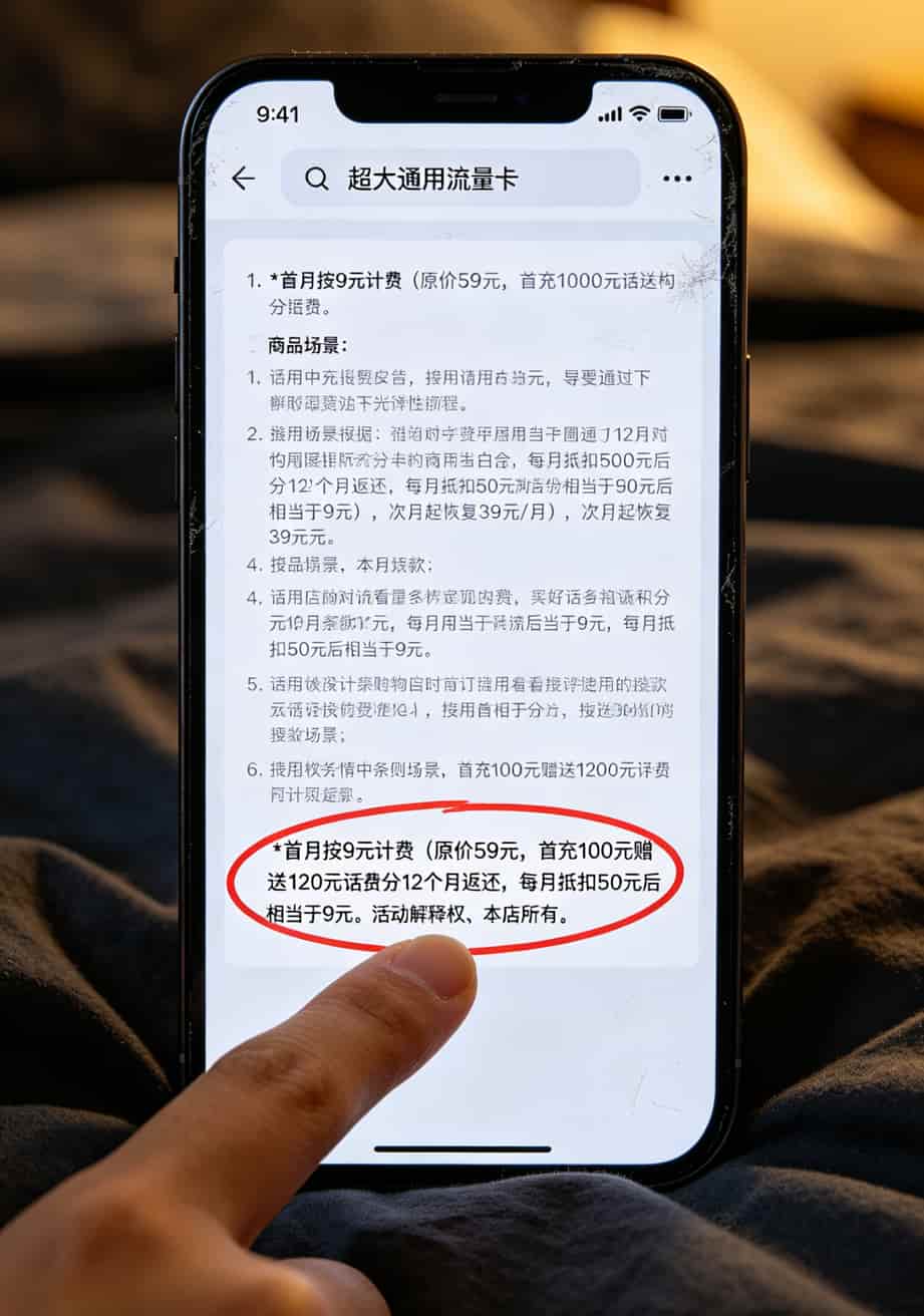 超大通用流量卡防坑手册:花小半年测了十几张,总结出月租29-49才靠谱 拼多多上9.9元流量卡的商品详情页截图