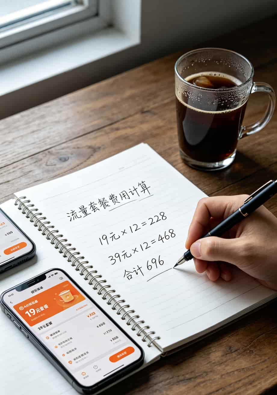 19块钱的联通流量卡套餐,我劝你别急着买(跑了三地营业厅的实话) 手机流量账单计算对比图