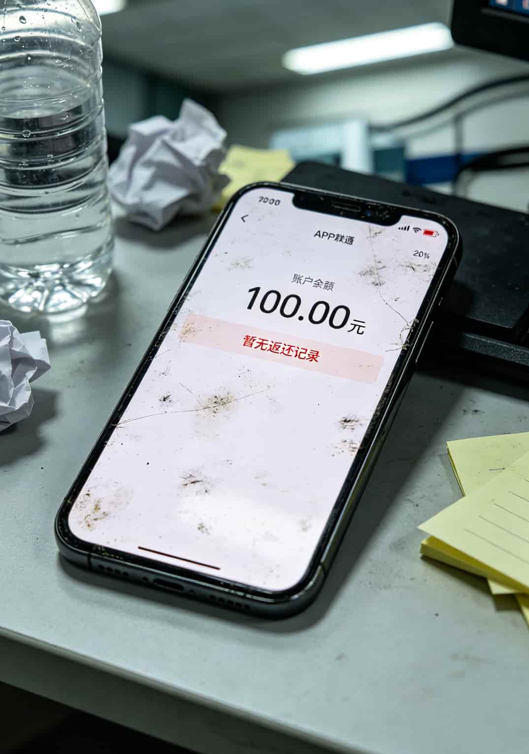 联通APP的余额截图，显示只有本金没有返费