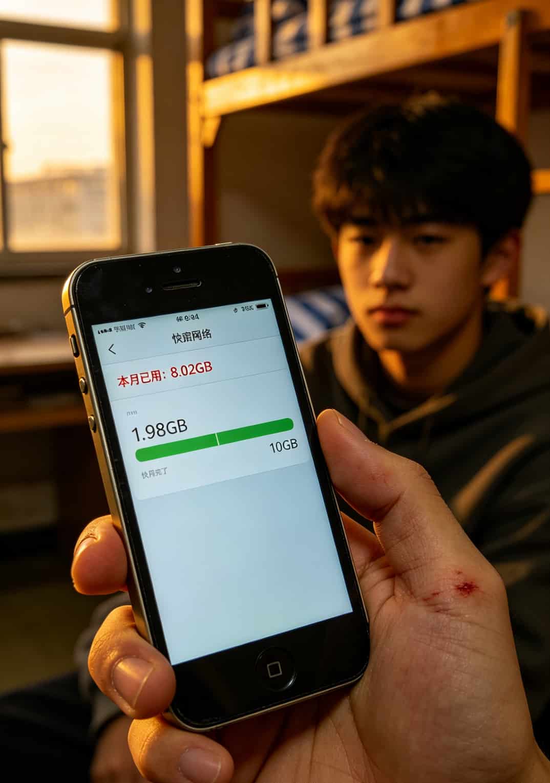 流量卡10g能用多久?我花了3年时间实测京东校园卡,答案跟你想的不一样 手机流量监控页面截图,显示10G流量已用80%,剩余20%