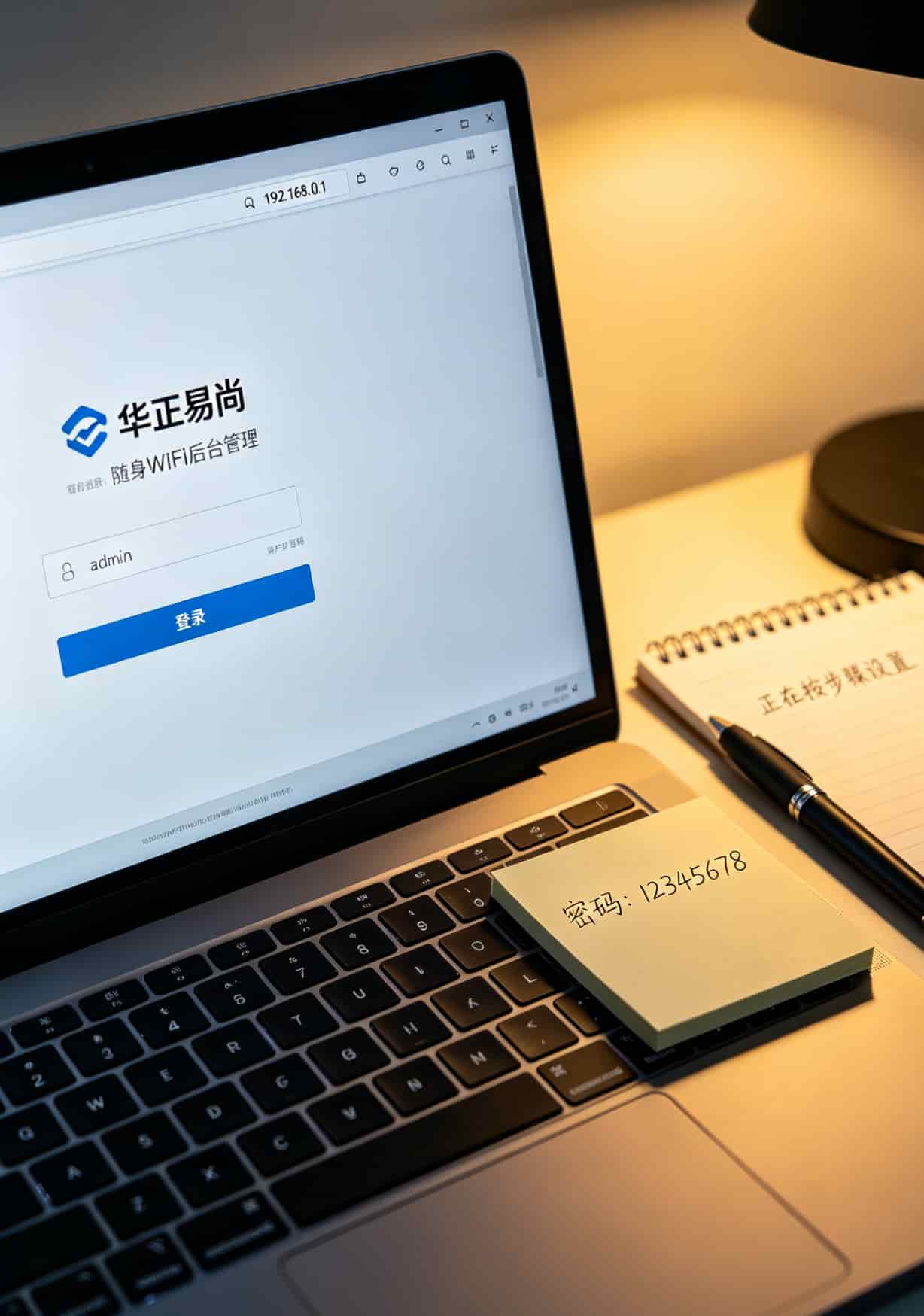 笔记本咋用流量卡?被坑三次的人告诉你:花300块买这个,别碰“无限流量” 笔记本浏览器上显示随身WiFi管理后台的登录界面