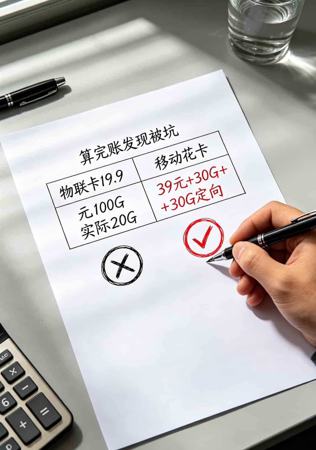 信号满格却刷不开网页?移动的流量卡这5个坑我替你踩过了 两款移动套餐对比表格