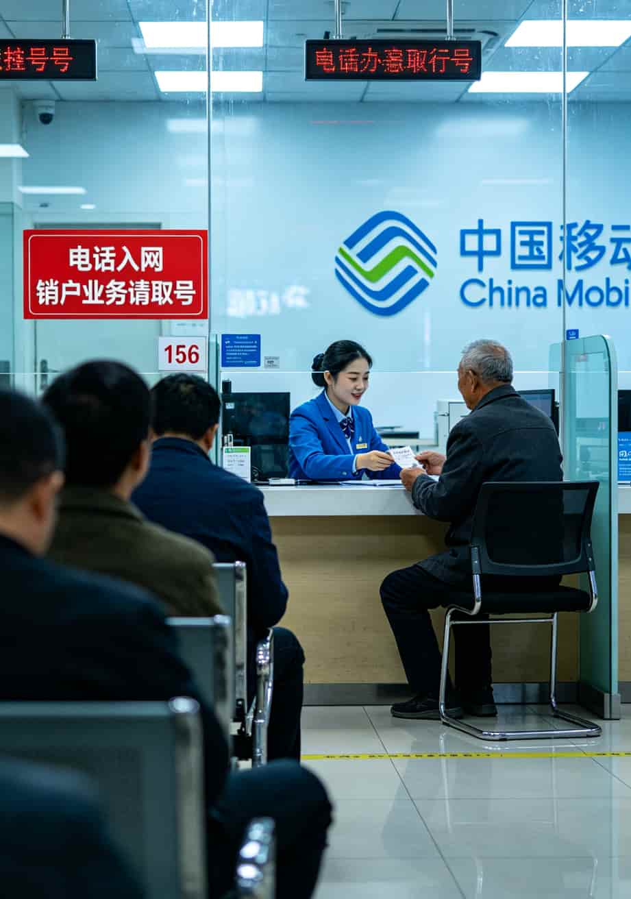 租房出差党狂喜!华为随身WiFi搭19元40g流量卡移动,一年省下小两千 中国移动营业厅销户业务办理窗口排队场景
