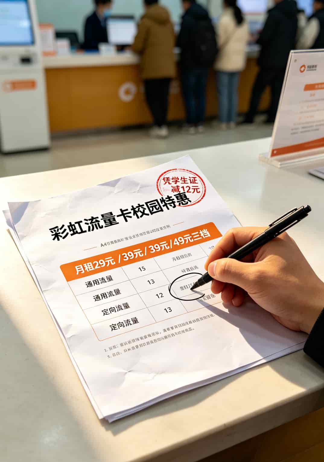 彩虹流量卡用了三年,我才搞懂联通校园卡和黄色校园卡的省钱组合(学生党必看) 线下营业厅办理彩虹流量卡宣传单