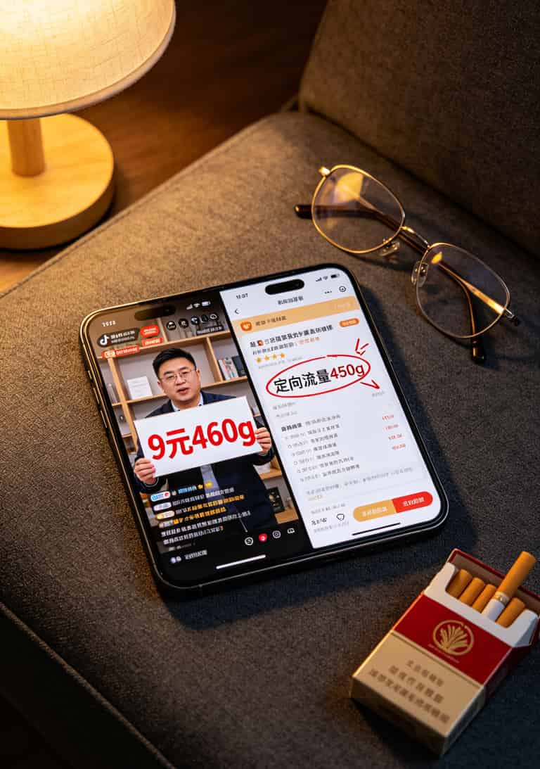 华为5G随身WiFi配上500g大流量卡,真能省出一个月的烟钱?我折腾三年告诉你答案 线上流量卡广告与真实套餐详情对比截图