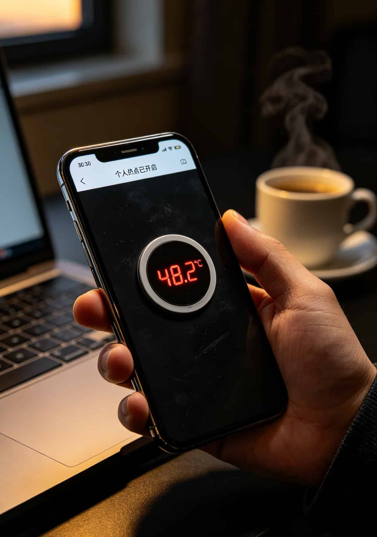 15元流量卡配二手华为随身WiFi,月省80%网费的野路子(销售老张三年实录) 手机开热点发热严重,温度计显示48度
