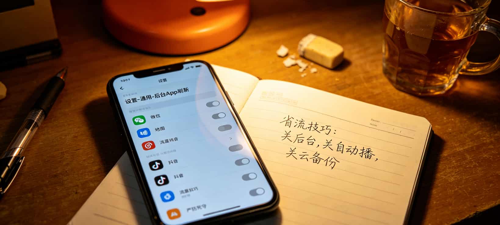 19元185G流量卡,是馅饼还是陷阱?先搞清楚宝马车内置流量卡在哪里 手机设置中关闭后台应用刷新的界面
