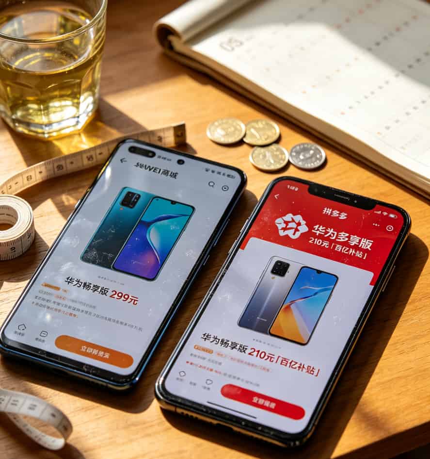 19元月租流量卡联通到底坑不坑?我花一千块试了四台随身WiFi,大实话全在这 手机截图对比官网299元和拼多多210元同款华为随身WiFi的价格差异