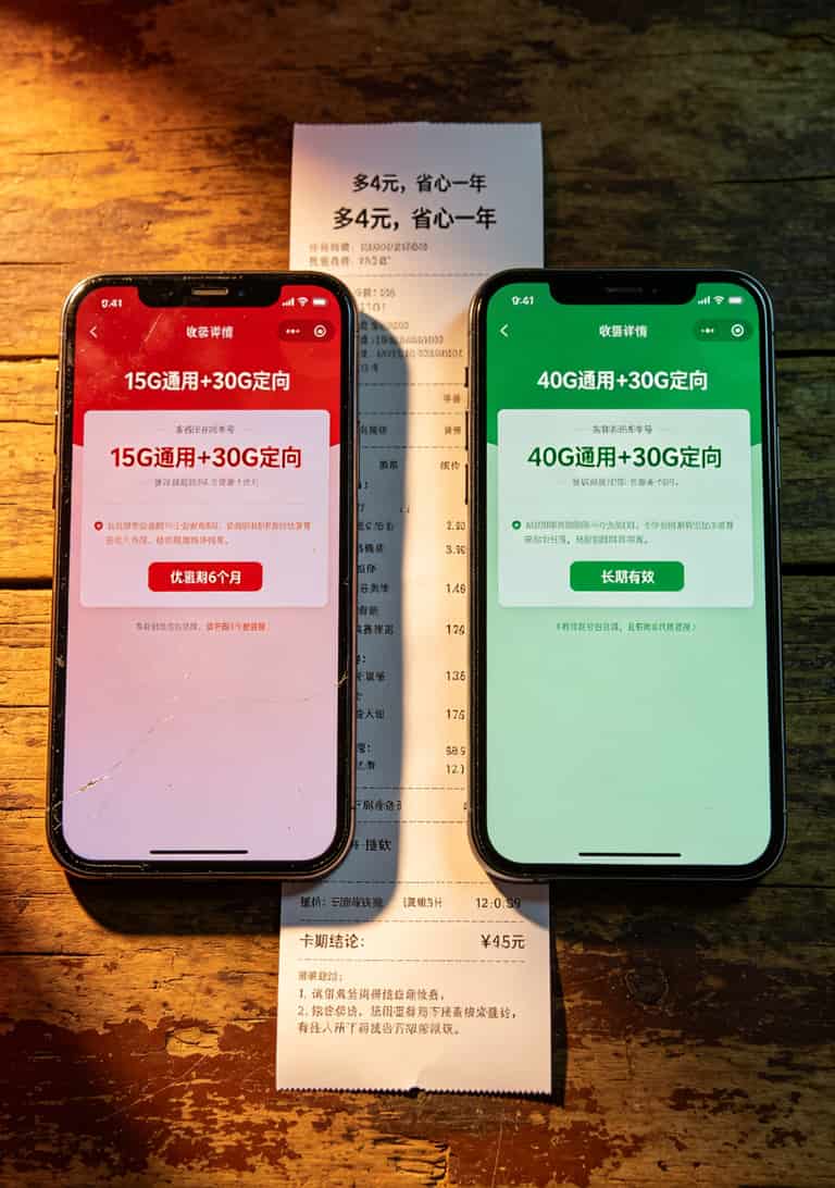 15元与19元流量卡差异对比