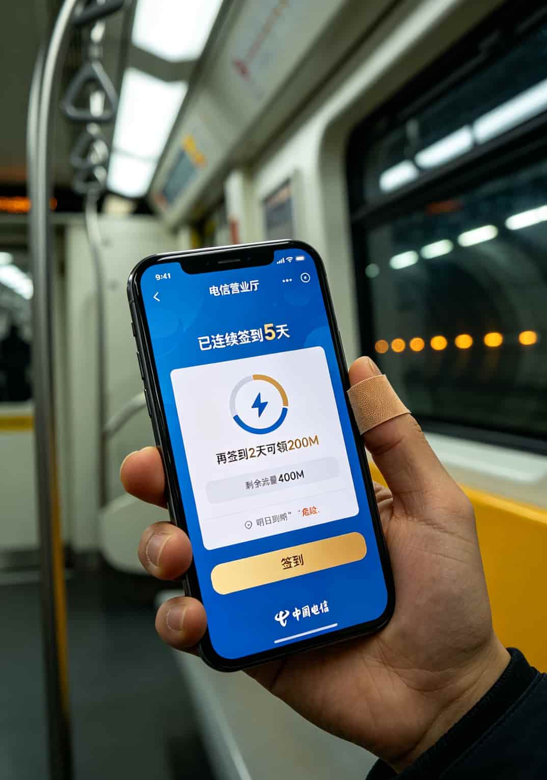 办张电信流量卡纯上网,别再交冤枉钱(京东踩坑20次后的大实话) 电信营业厅App签到页面,显示已连续签到5天