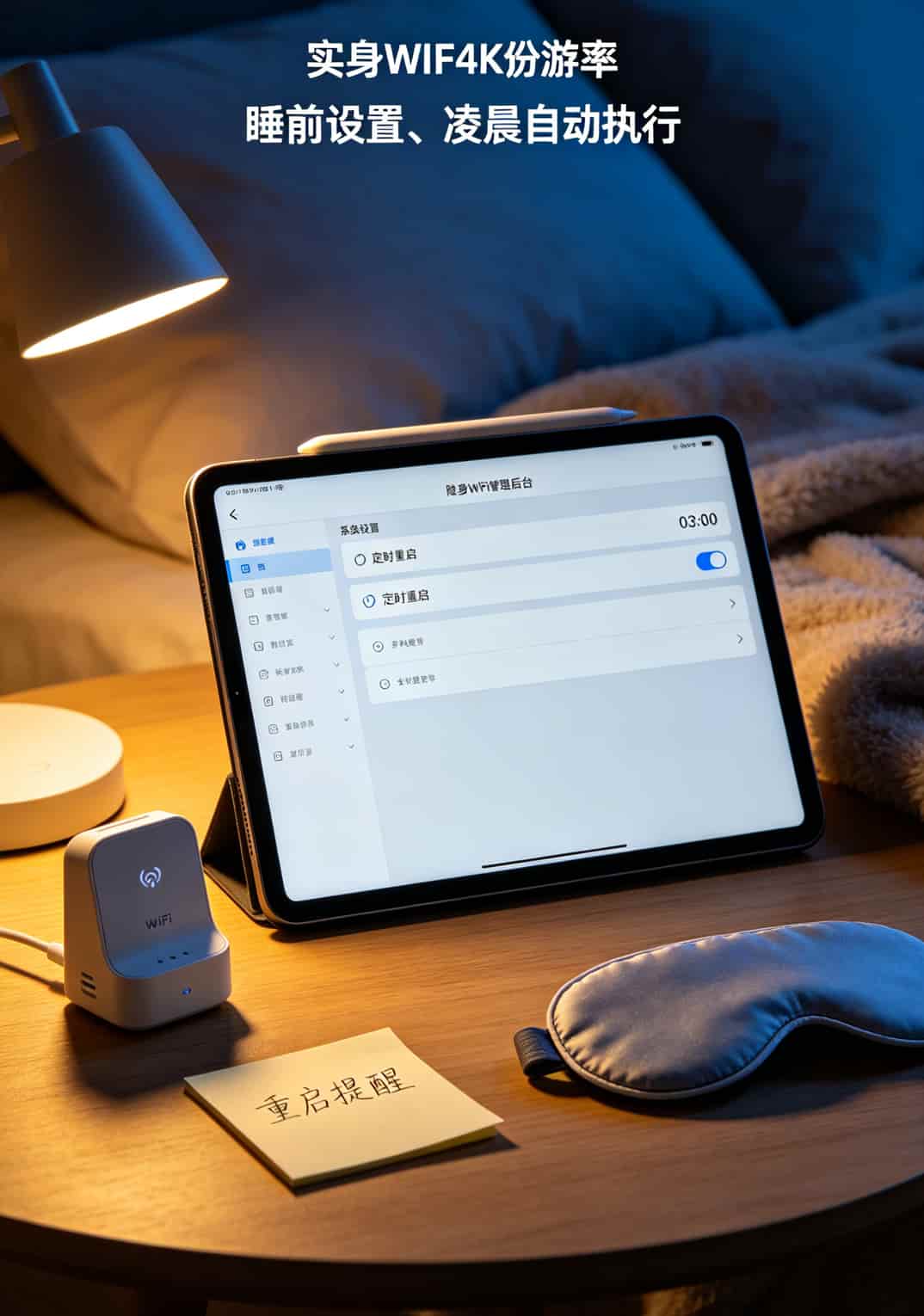 花3000块买来的教训,流量卡移动随身WiFi这么选才对(2026实测版) 随身WiFi管理后台设置定时重启的界面截图