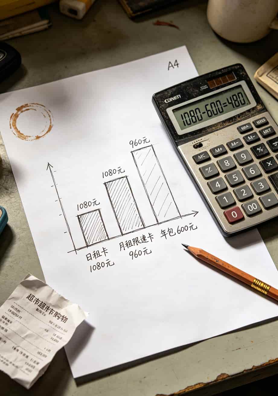 smart流量卡用了七八张才明白:这么选网速快三倍,还省一半钱 三种smart流量卡套餐年费用对比图表