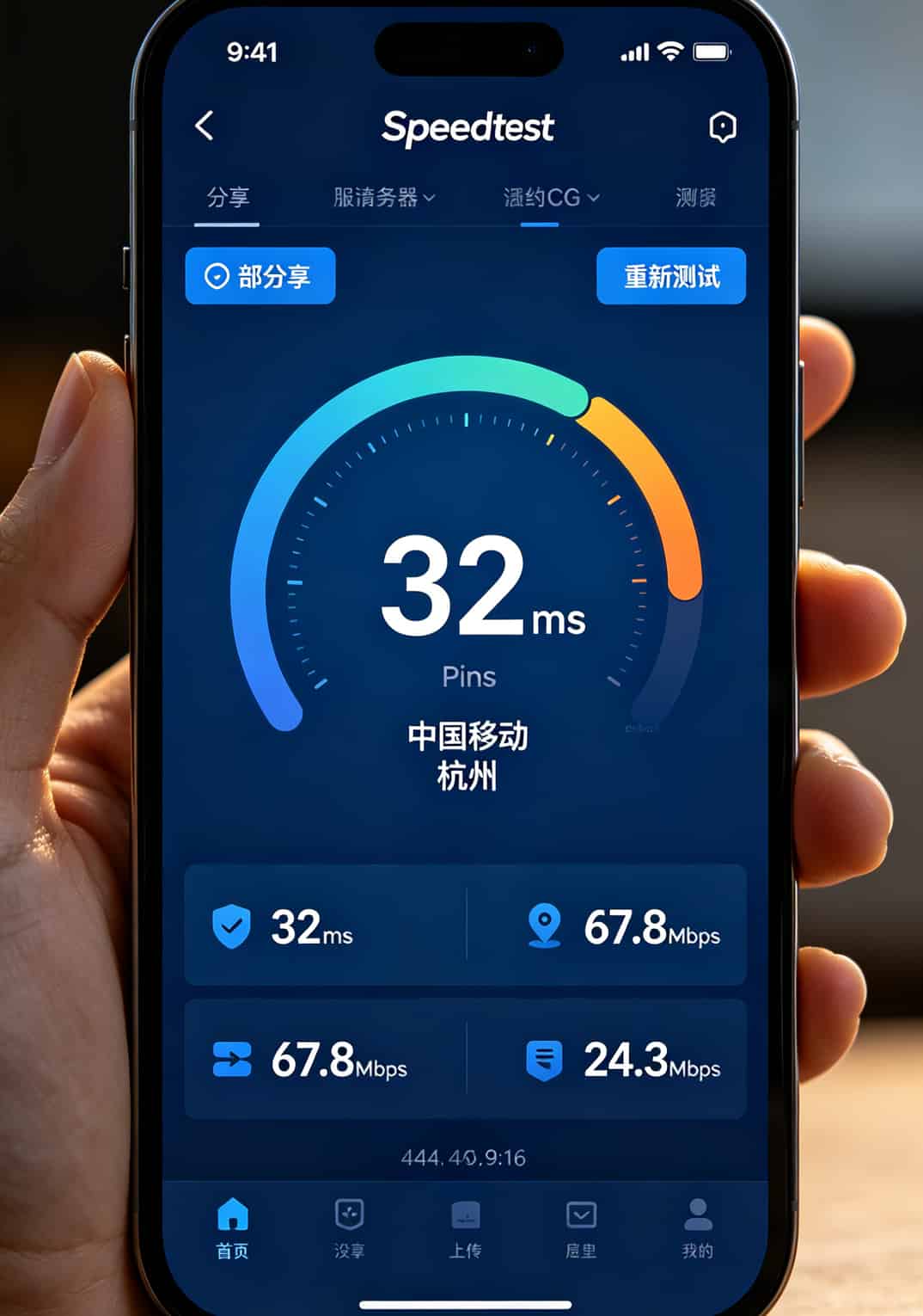 160g流量卡全国通用流量三年能省一千块?我换了4个随身WiFi,算完账才发现被坑了这么久 Speedtest测速结果截图示例