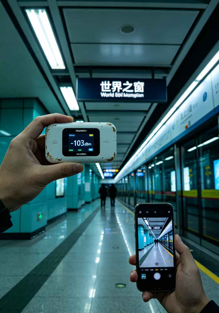 地下室联通4G信号强度测试