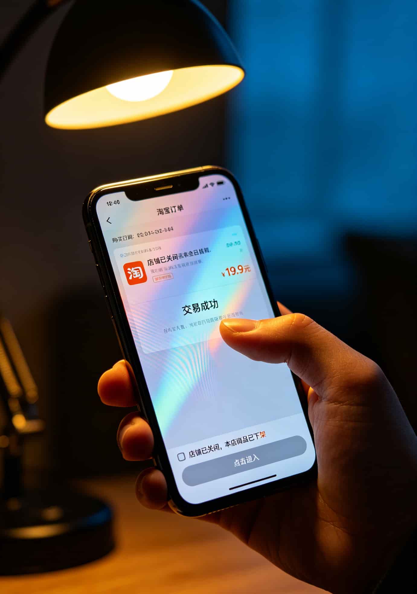 淘宝订单详情页截图，显示店铺已关店，打码处理