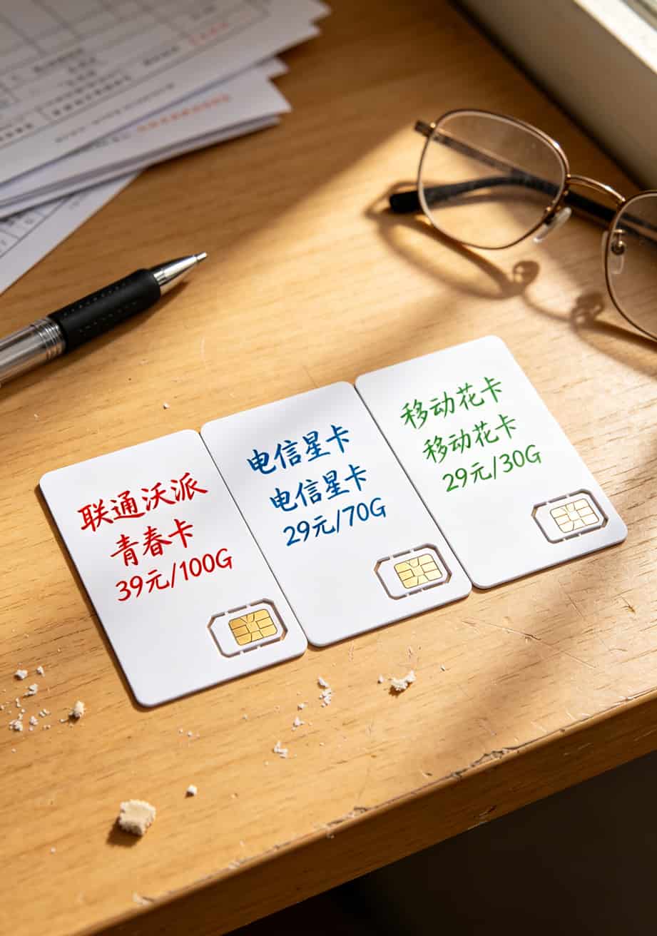 2022年什么电话卡流量多又便宜?华强北混了8年,我直接告诉你答案 运营商官方APP套餐截图对比