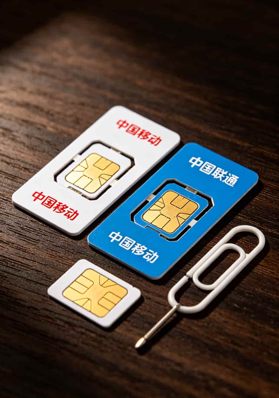 30元100g流量卡是真的吗?我跑了仨月实测,答案就一个字:假 两张SIM卡并排放在桌面上,一张是移动一张是联通