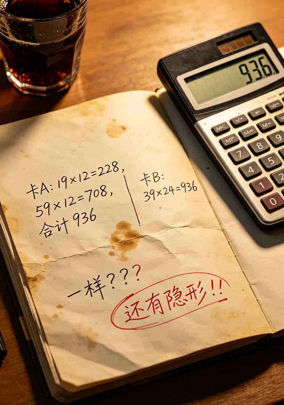 流量卡避坑指南:我翻了7次车才找到的便宜又划算的手机流量卡,月省90块 两年花费对比表格,卡A和卡B各年费用明细