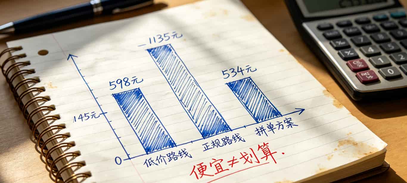 九块九10个g的流量卡,我买了四张全踩坑了!杭州老张含泪整理这份避坑指南 两年总成本对比柱状图,低价路线598元 vs 正规路线1135元