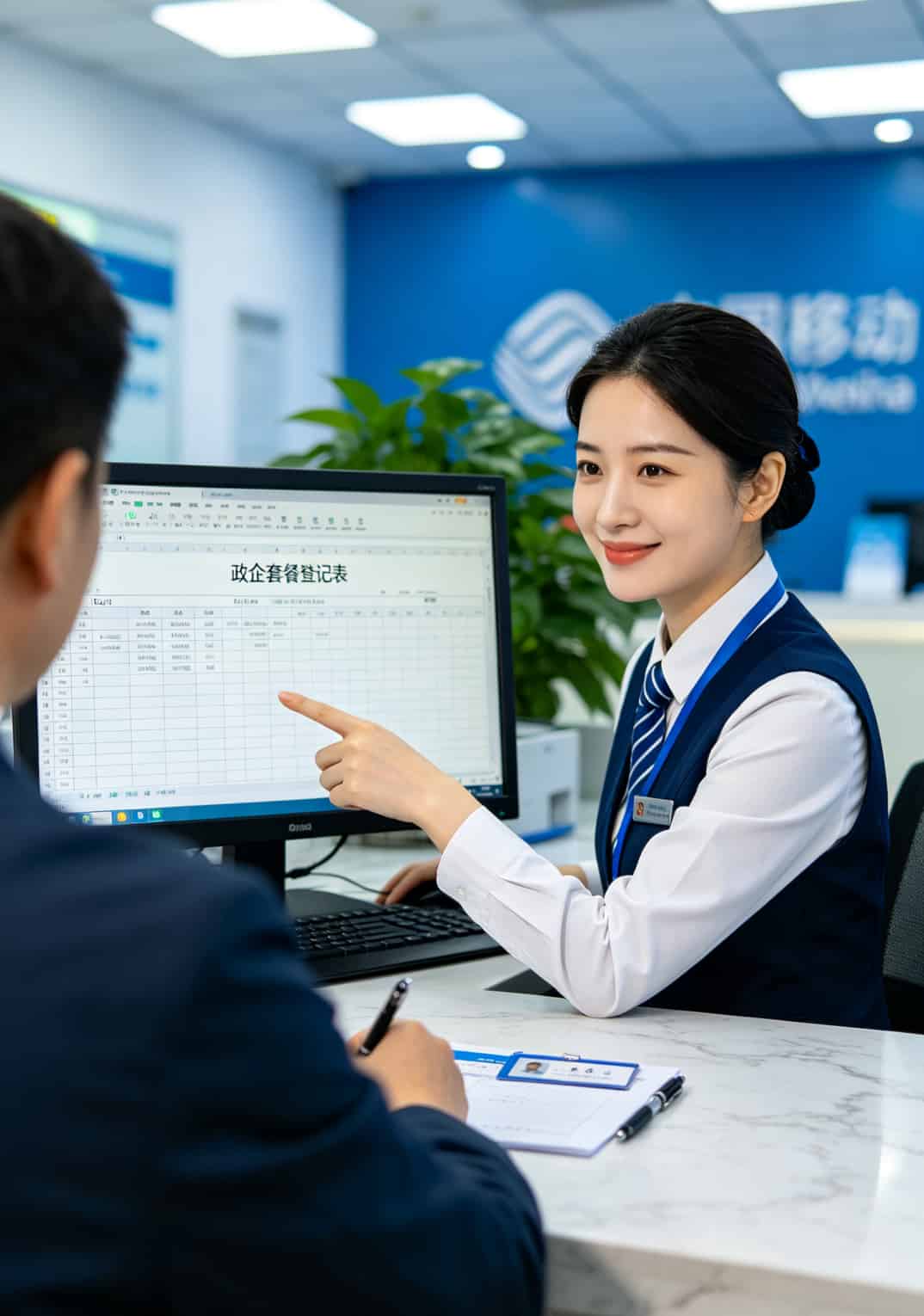 手机店老板正在和顾客解答流量卡问题