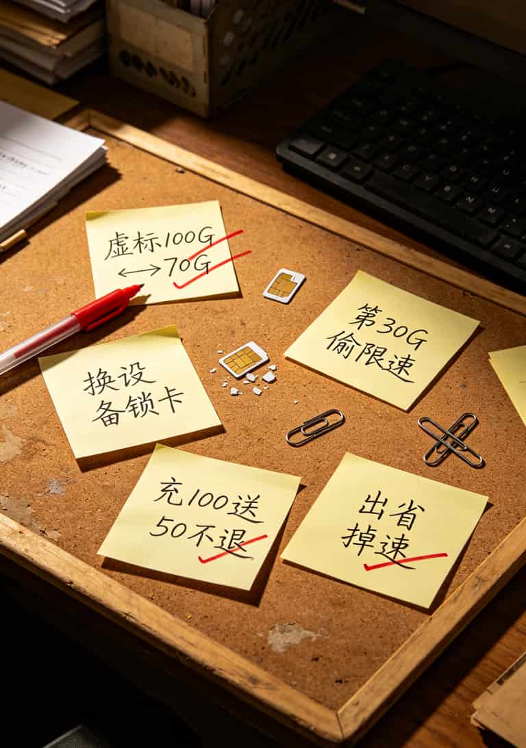 2g流量卡多少钱一张?我跑了3趟营业厅,最后选了30块50G(附中兴全系实测) 流量卡常见五大陷阱示意图