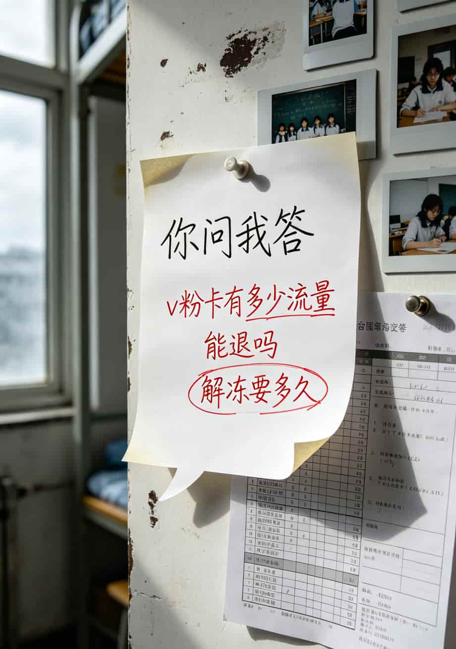 京东校园卡到底值不值?先搞清v粉卡有多少流量,我交了三千块学费 聊天对话气泡,写着“你问我答”四个字