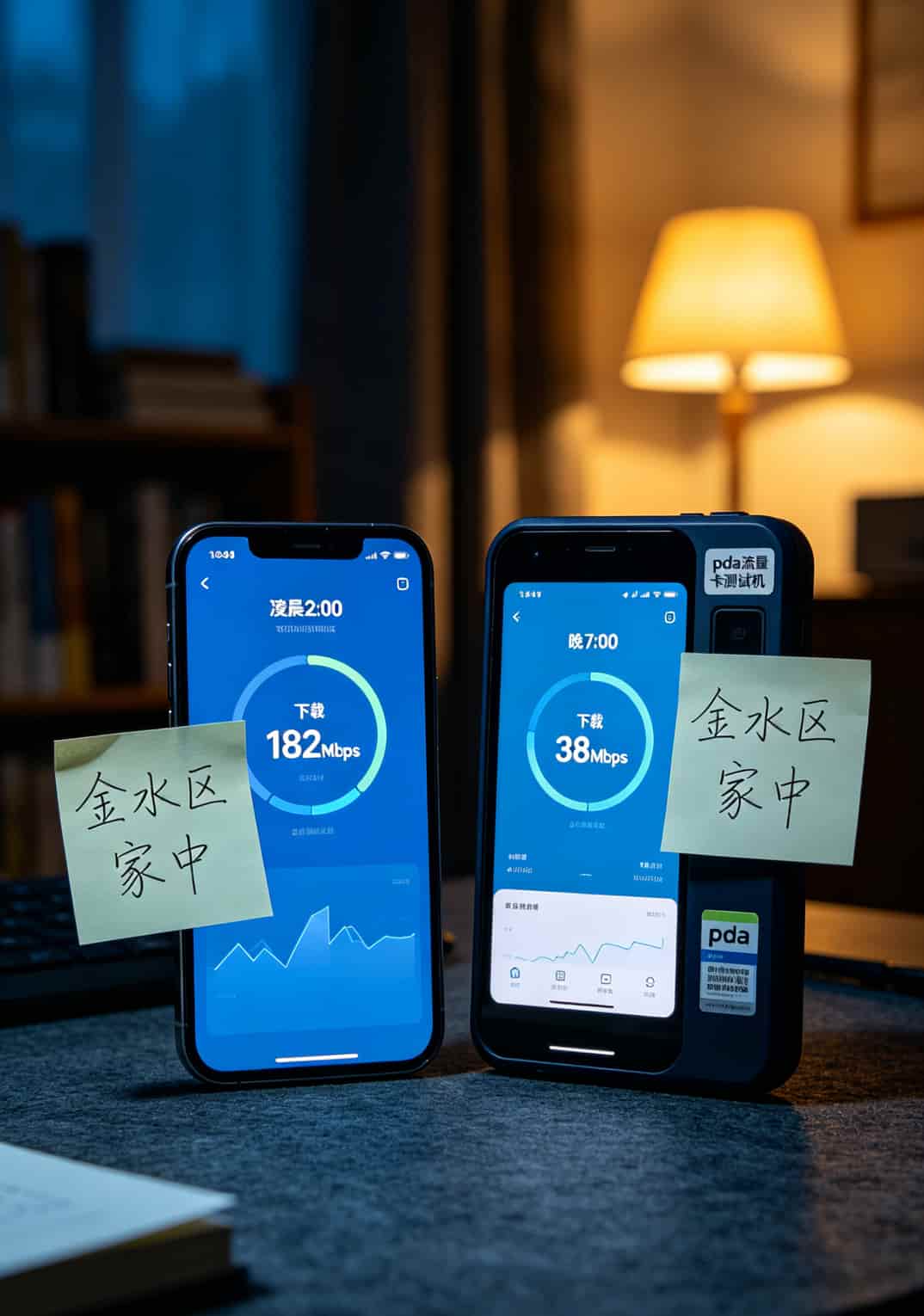 跑了半年,亏了200块,这篇pda流量卡测评全是实话(建议看完) pda流量卡在不同时段的网速实测数据对比图