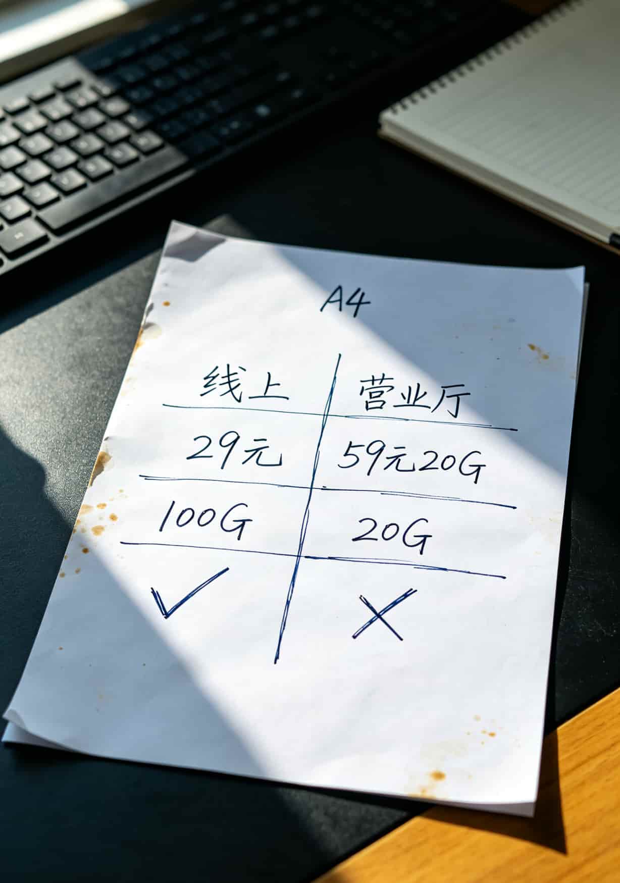 华为随身WiFi别乱配卡!我踩了6次坑才搞定的办流量卡推荐 线上套餐和营业厅套餐对比表格