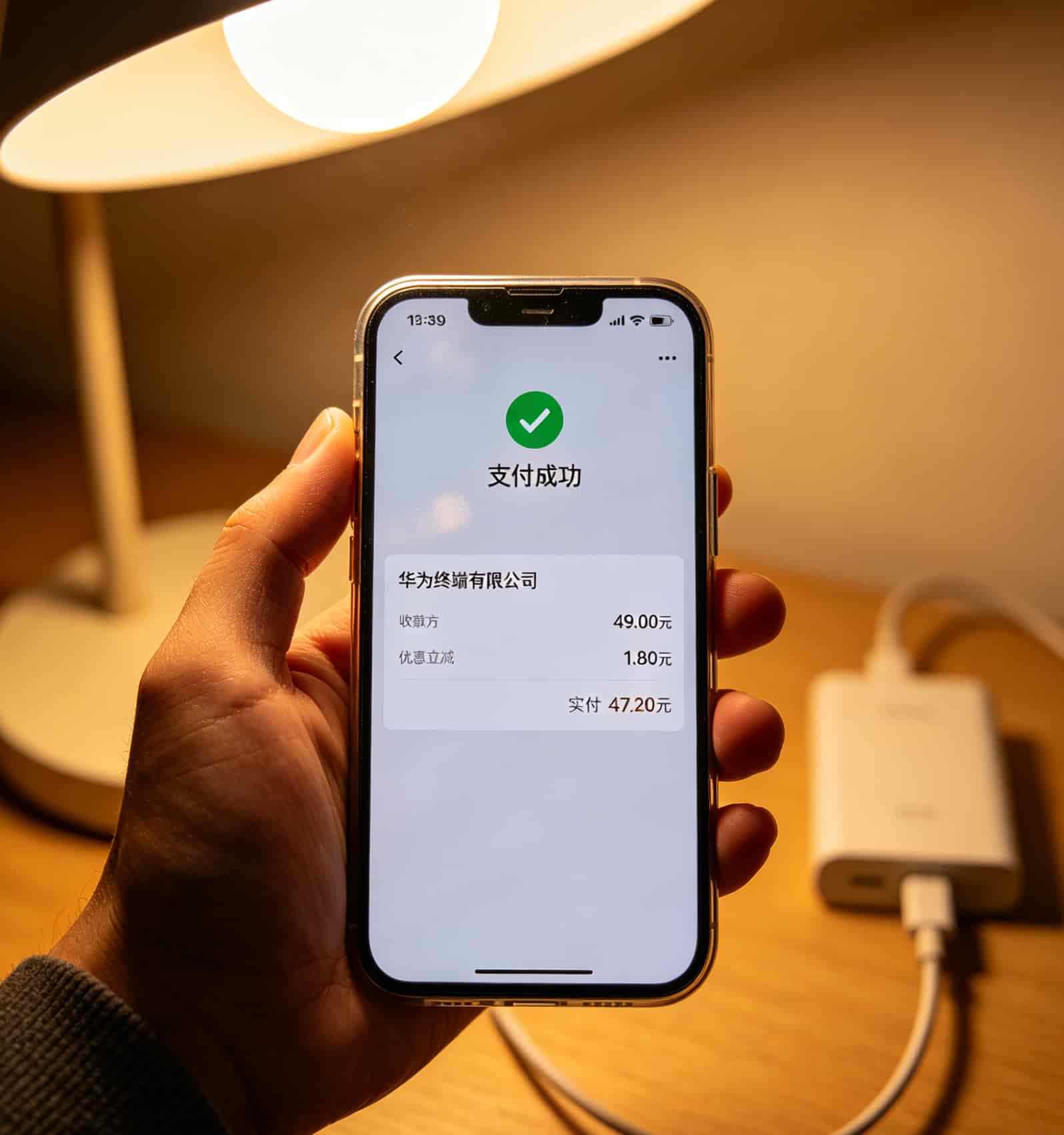 19元月租流量卡联通到底坑不坑?我花一千块试了四台随身WiFi,大实话全在这 微信支付成功页面截图,显示充值某套餐优惠了1.8元