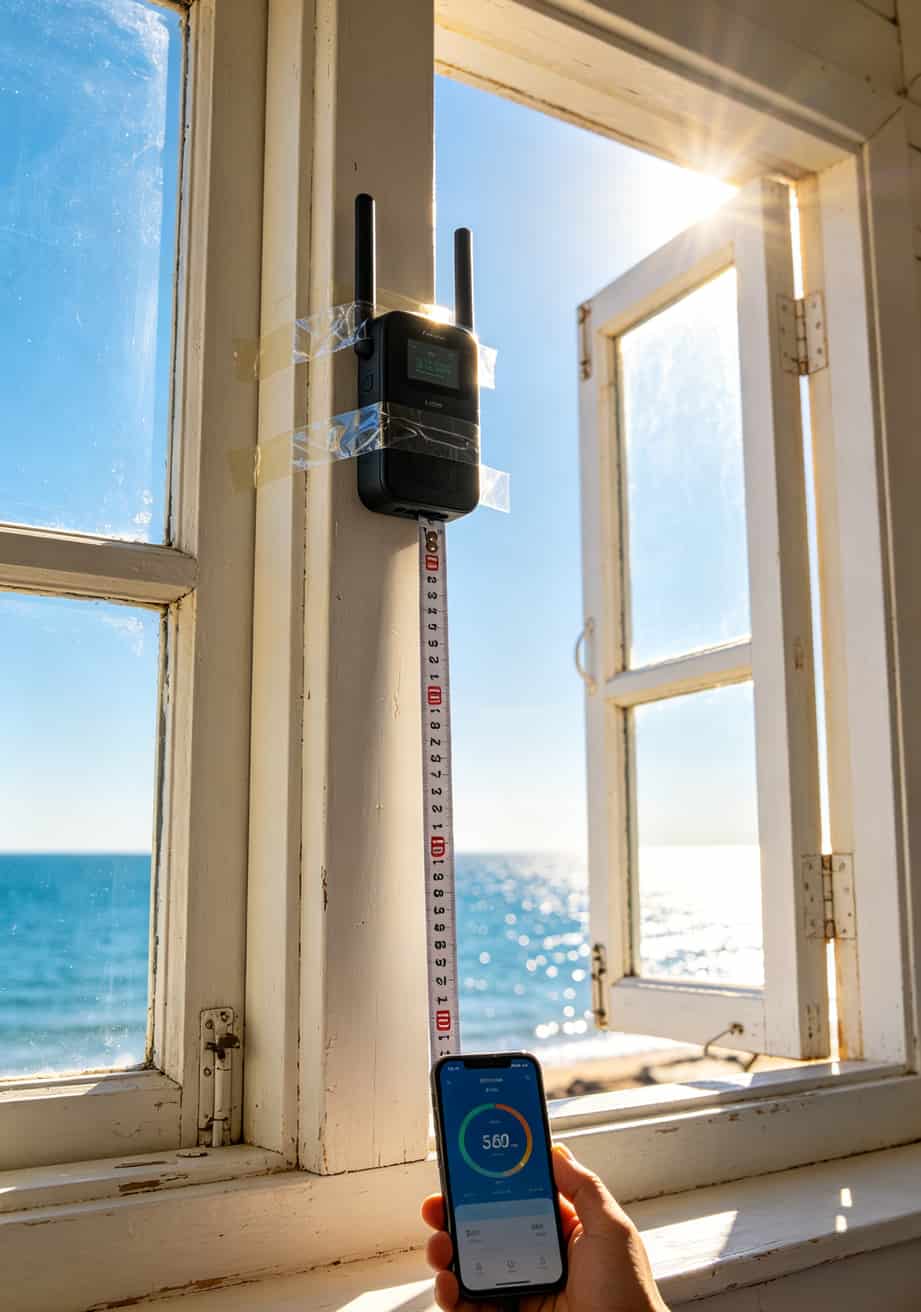 350g流量卡千万别瞎买!我扔了小两千块才搞懂的随身WiFi真相 随身WiFi最佳摆放位置示意图,离地1.5米靠近窗户