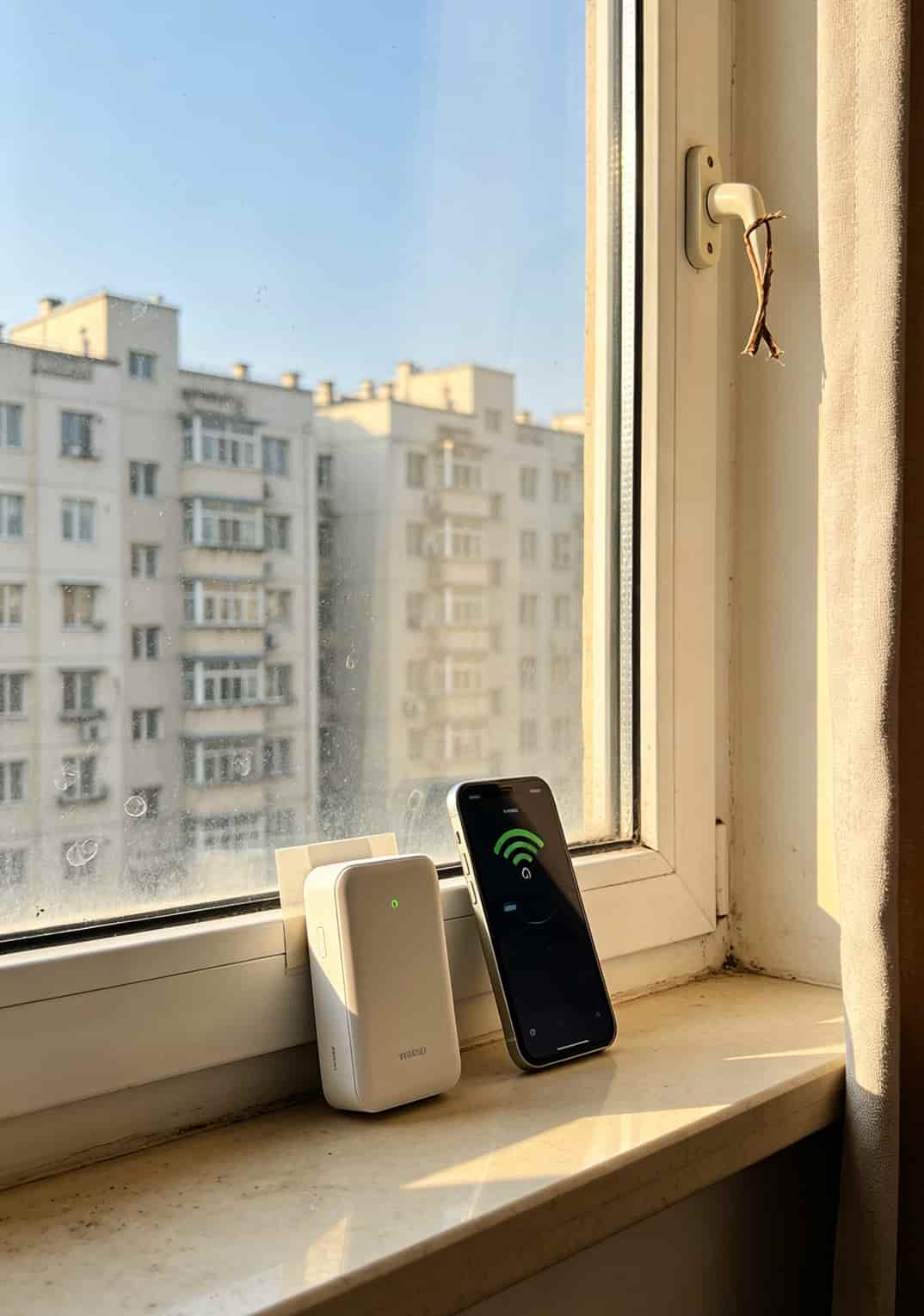 smart流量卡用了七八张才明白:这么选网速快三倍,还省一半钱 随身WiFi放置在窗边信号对比