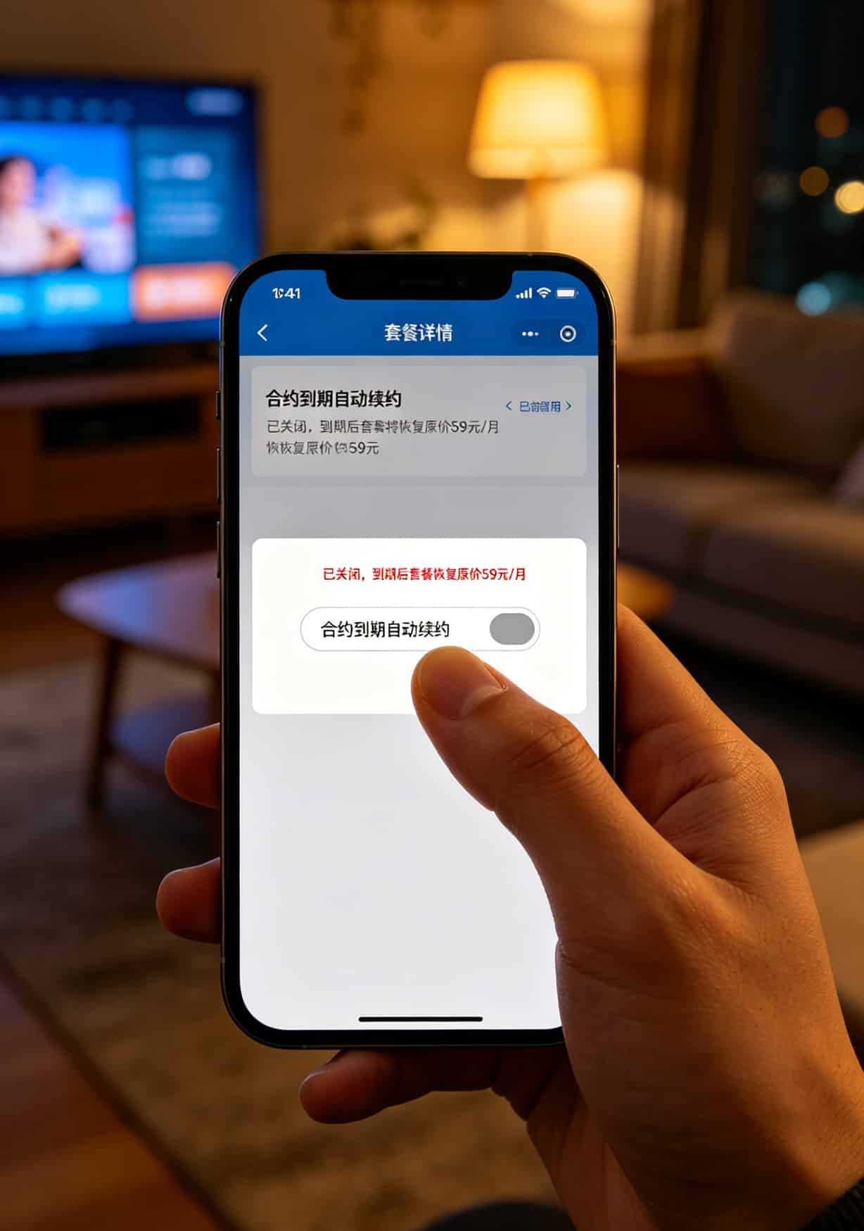 办卡17张亏了3000块,我才搞懂办理什么流量卡最划算(附2026实测避坑) 校园套餐合同背面第8条的放大特写,小字被红圈标出