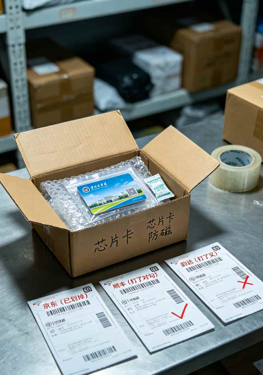 跑了半年,亏了200块,这篇pda流量卡测评全是实话(建议看完) 校园卡防磁包装方法及不同快递服务对比