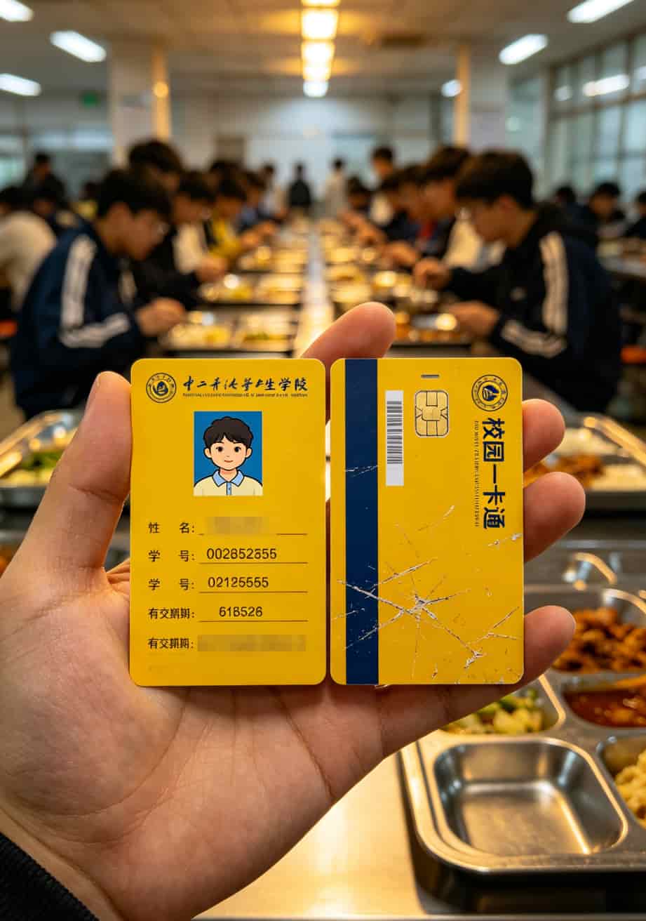 彩虹流量卡用了三年,我才搞懂联通校园卡和黄色校园卡的省钱组合(学生党必看) 黄色校园卡正面和反面实拍