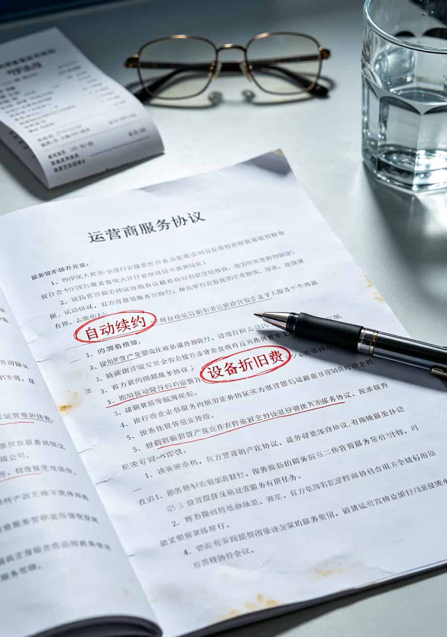 19元流量卡移动套餐,我测了五台设备才发现:便宜没好货,但贵的一定有坑 运营商营业厅办理包年套餐的服务协议部分条款截图