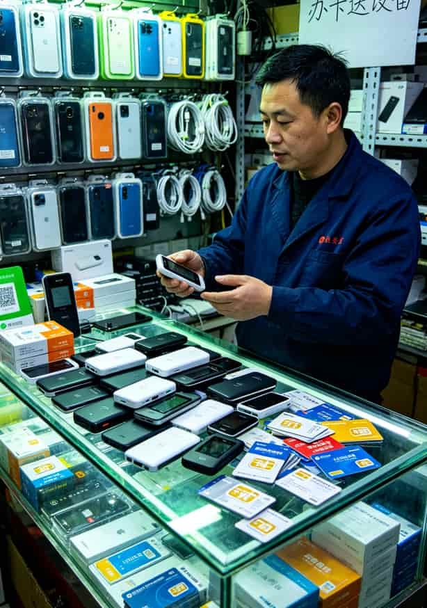 华为随身WiFi网速慢?别砸设备!先“比较流量卡”,三张卡轮一遍你就懂了 郑州科技市场电脑城的手机柜台,堆满各种随身WiFi设备和流量卡