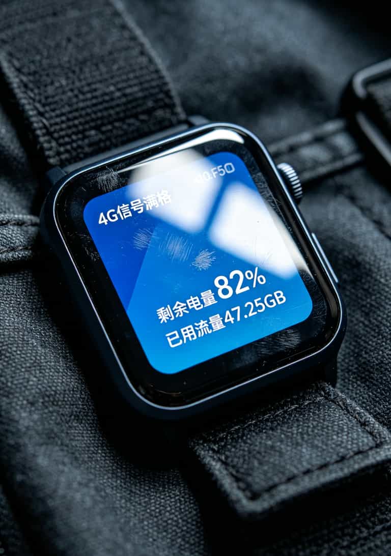 中兴F50屏幕显示信号强度和已用流量的特写