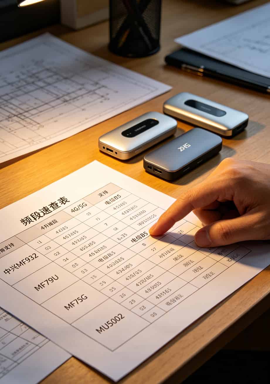 中兴随身WiFi设备支持的频段速查表
