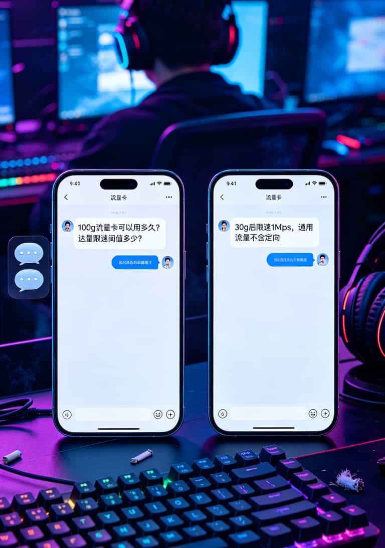 100g流量卡到底能用多久?算完这笔账我彻底明白了 假冒流量卡与正品流量卡对比示意图