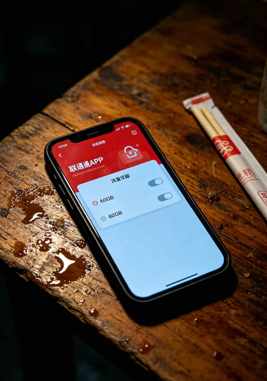 19元的联通流量卡好用不?我用亏了四百块换来的大实话:信号好的地方真香,但买错渠道能气到摔手机 联通APP流量提醒设置页面,60G和80G两个阈值