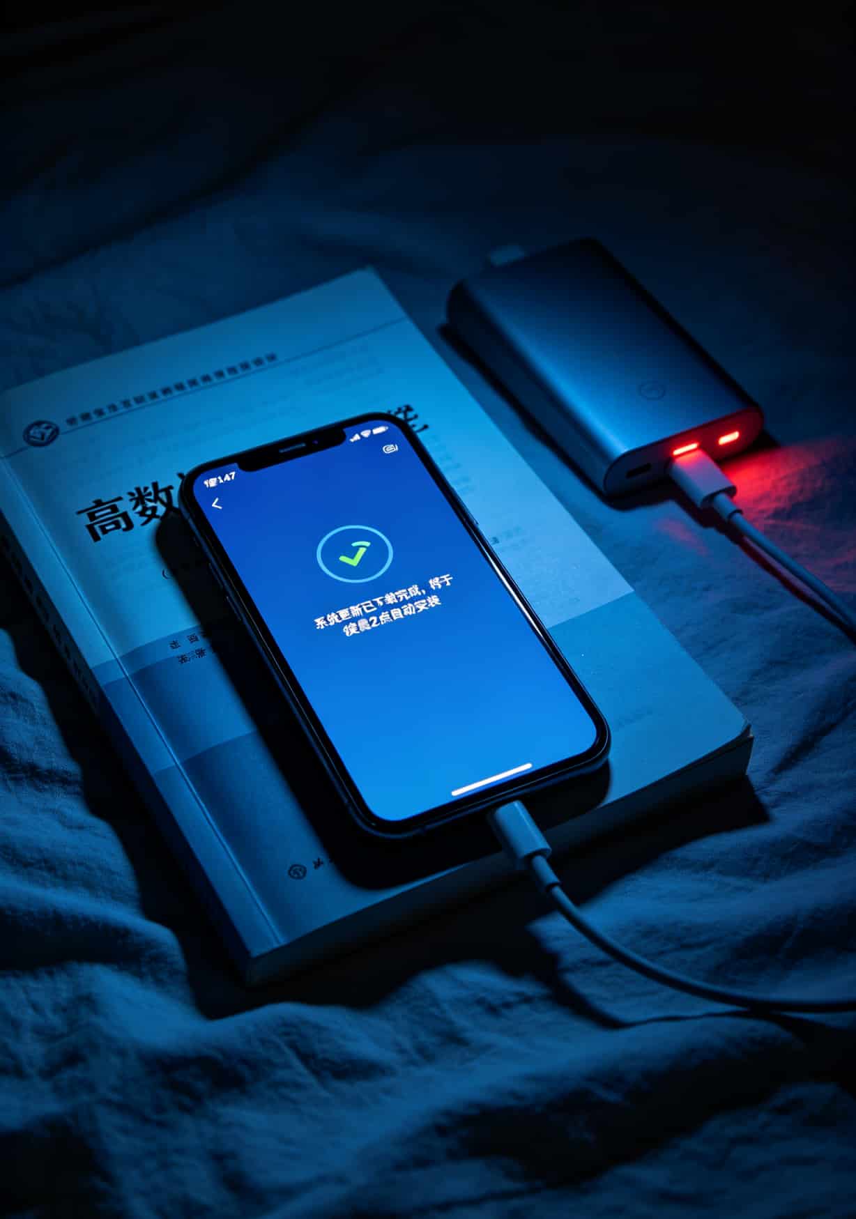 手机夜间自动下载系统更新的通知截图