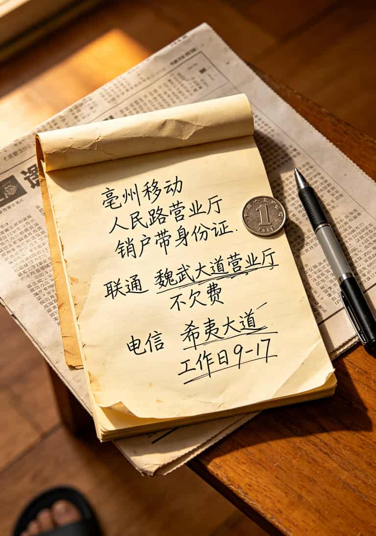 亳州人办1元1g流量卡,别再交智商税了!我跑了仨月,实话全在这 亳州三大运营商主要营业厅地址及销户提示