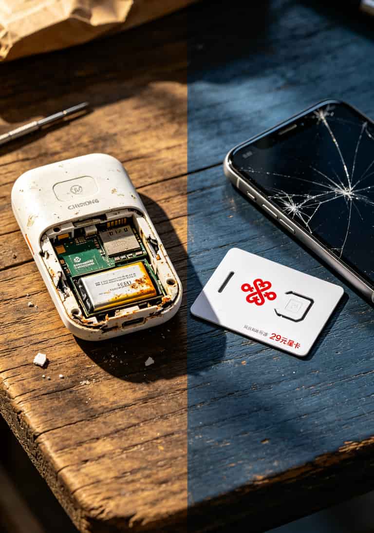 拆开一台49块的随身WiFi,里头全是破烂 50元随身WiFi和29元星卡流量卡对比封面图