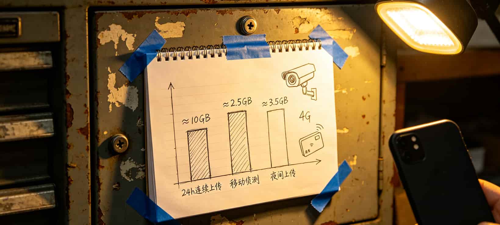 不同监控模式下4g摄像机日均流量消耗对比图表