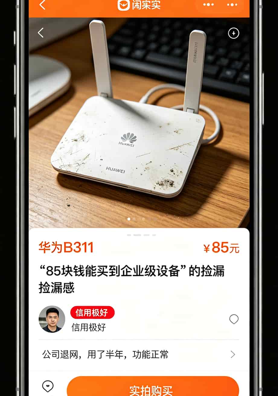 4g流量卡 全国通用,我花2000块踩出来的坑,你最好别踩 闲鱼上的二手设备截图,价格85元,卖家信用极好