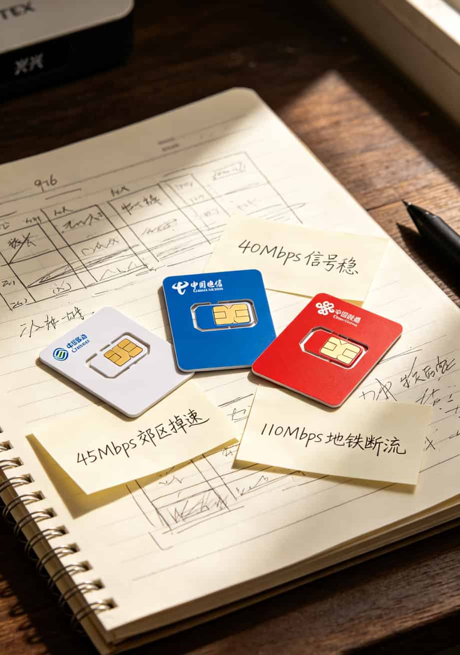 4g流量卡怎么办理?中兴随身WiFi用户折腾6张卡后的最终答案 三大运营商4G流量卡速度对比表格,移动45Mbps、电信40Mbps、联通110Mbps