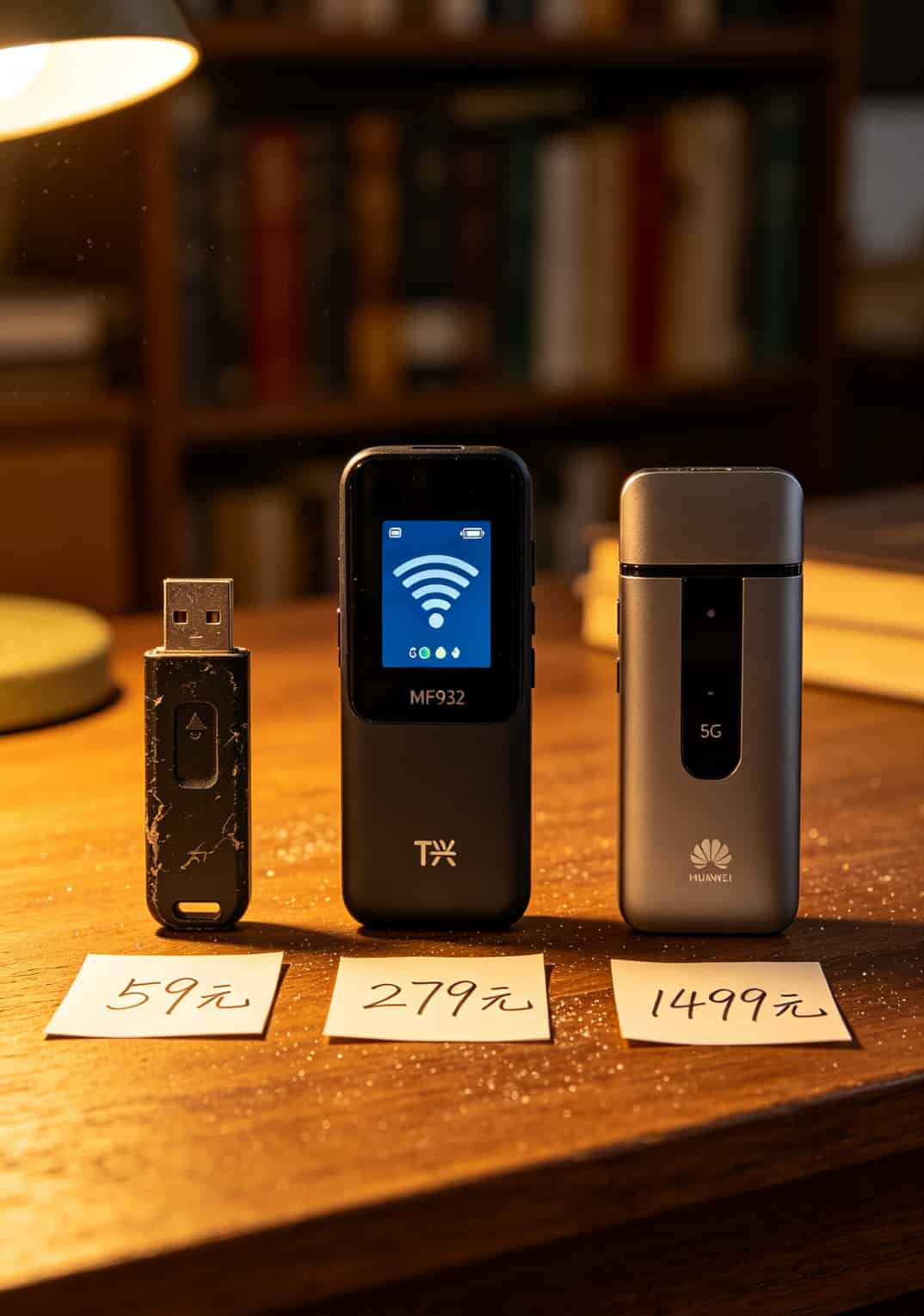 4g流量卡随身wifi不同价位设备实拍对比图